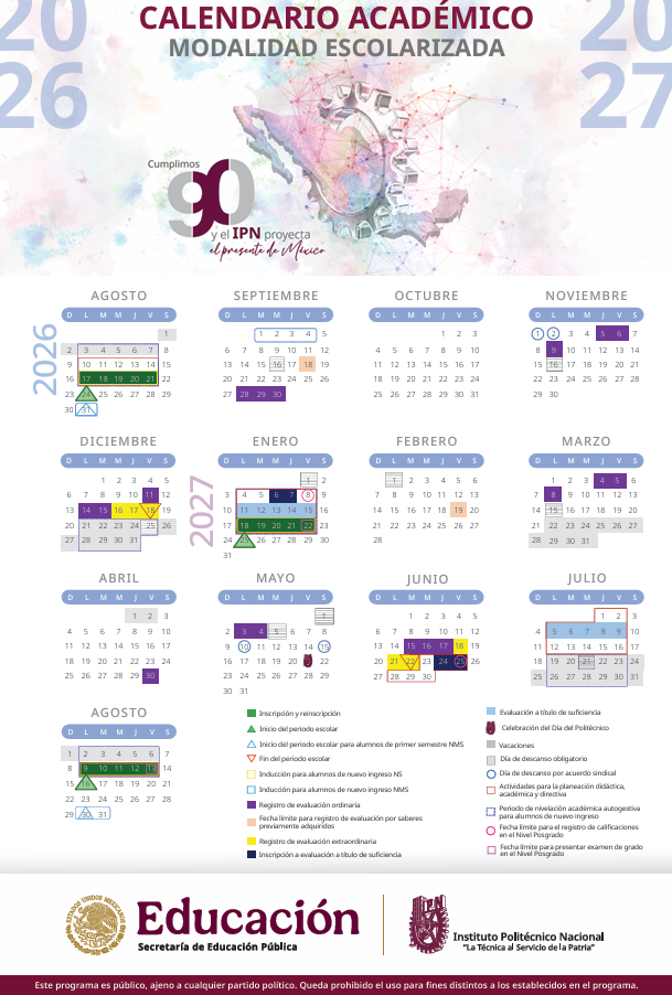 Calendario IPN 2026